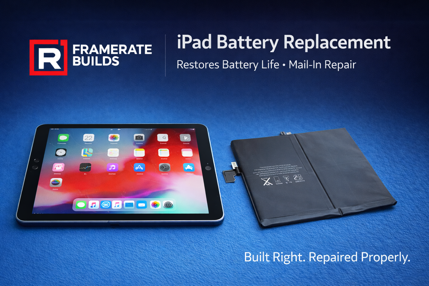 iPad 7th / 8th / 9th Gen Battery Replacement - Premium Mail-In Repair Service