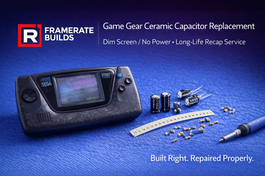 SEGA Game Gear ceramic capacitor replacement service