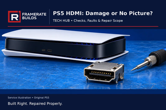 FrameRate Builds guide to physical PS5 HDMI port damage and other no-picture faults
