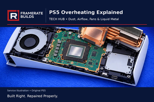 FrameRate Builds guide to PS5 overheating, dust, airflow, fans and the liquid-metal thermal interface