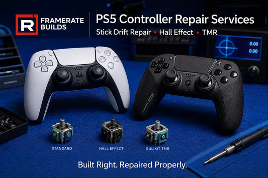 PS5 DualSense controllers and analogue-stick repair components