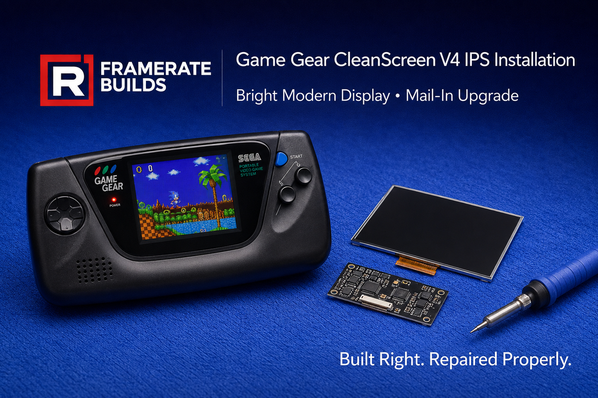 SEGA Game Gear CleanScreen V4 IPS installation service