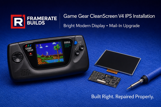 SEGA Game Gear CleanScreen V4 IPS installation service