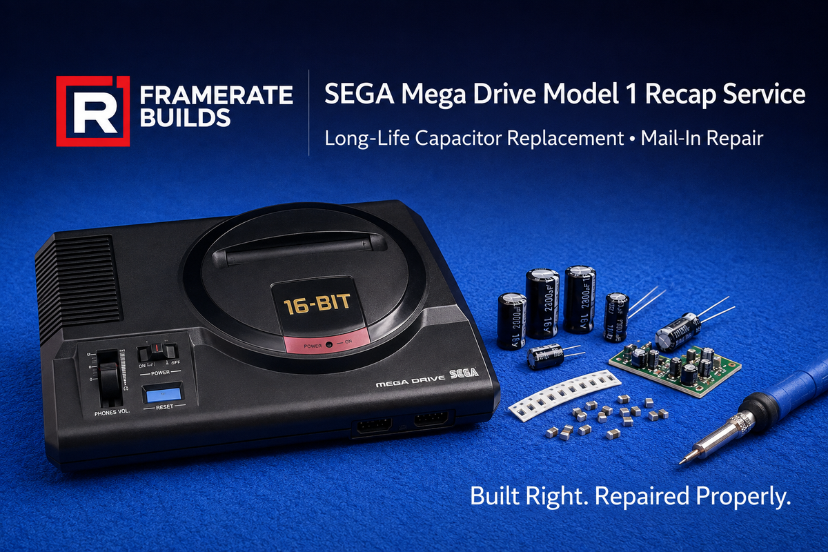 SEGA Mega Drive Model 1 capacitor replacement mail-in service