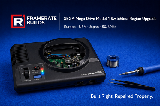 SEGA Mega Drive Model 1 switchless region-free upgrade service