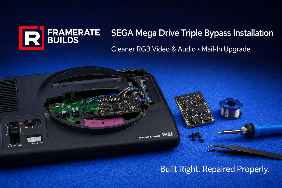 SEGA Mega Drive Model 1 Triple Bypass V2.1 installation service