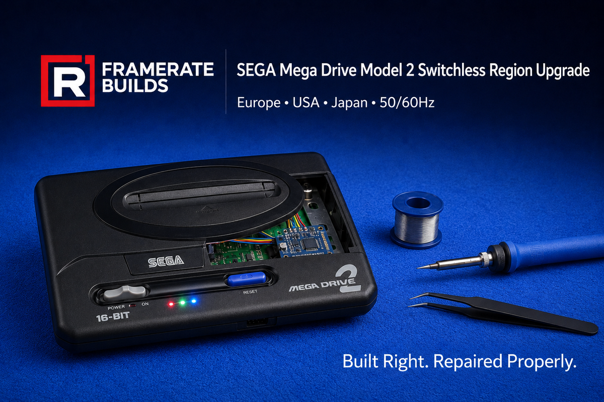 SEGA Mega Drive Model 2 switchless region-free upgrade service