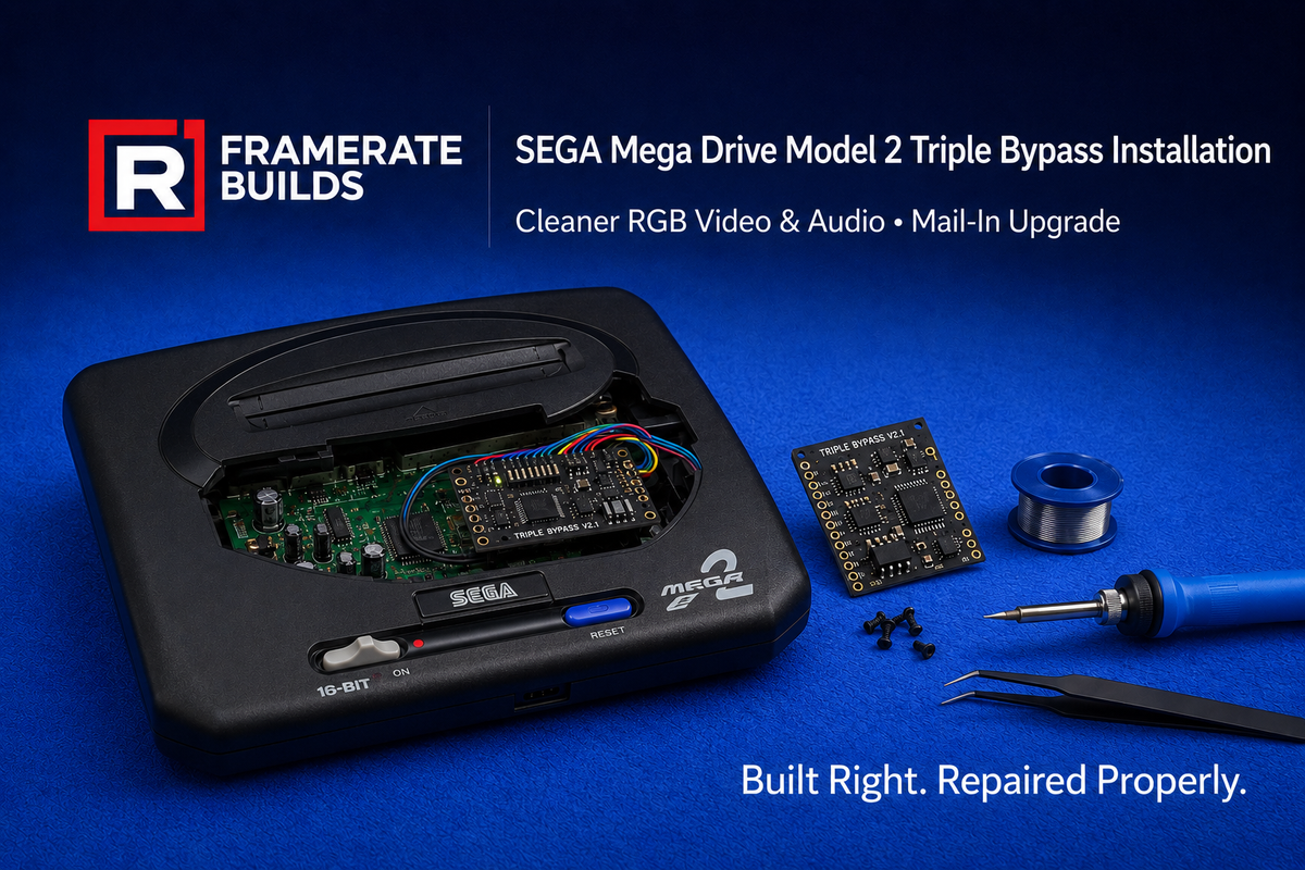 SEGA Mega Drive Model 2 Triple Bypass V2.1 installation service