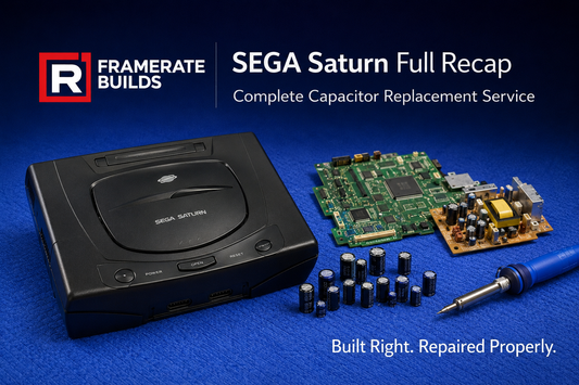 SEGA Saturn full capacitor replacement recap mail-in service