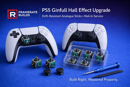 PS5 DualSense Ginfull Hall-effect dual-stick upgrade mail-in service